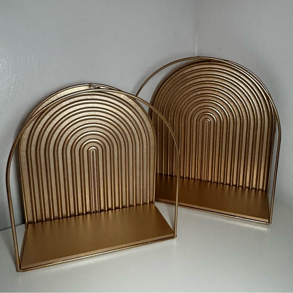 Gold Arch Hanging Wall Shelves
